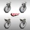 Service Caster 6 Inch SS Thermoplastic Rubber Wheel Swivel Top Plate Caster Set with 2 Rigid SCC-SS20S614-TPRB-2-R-2 - alternate 3